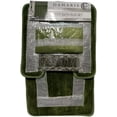 thumbnail image 2 of Damaris Diamond 15 Piece Bathroom Mats and Shower Curtain Set, Sage, 2 of 2