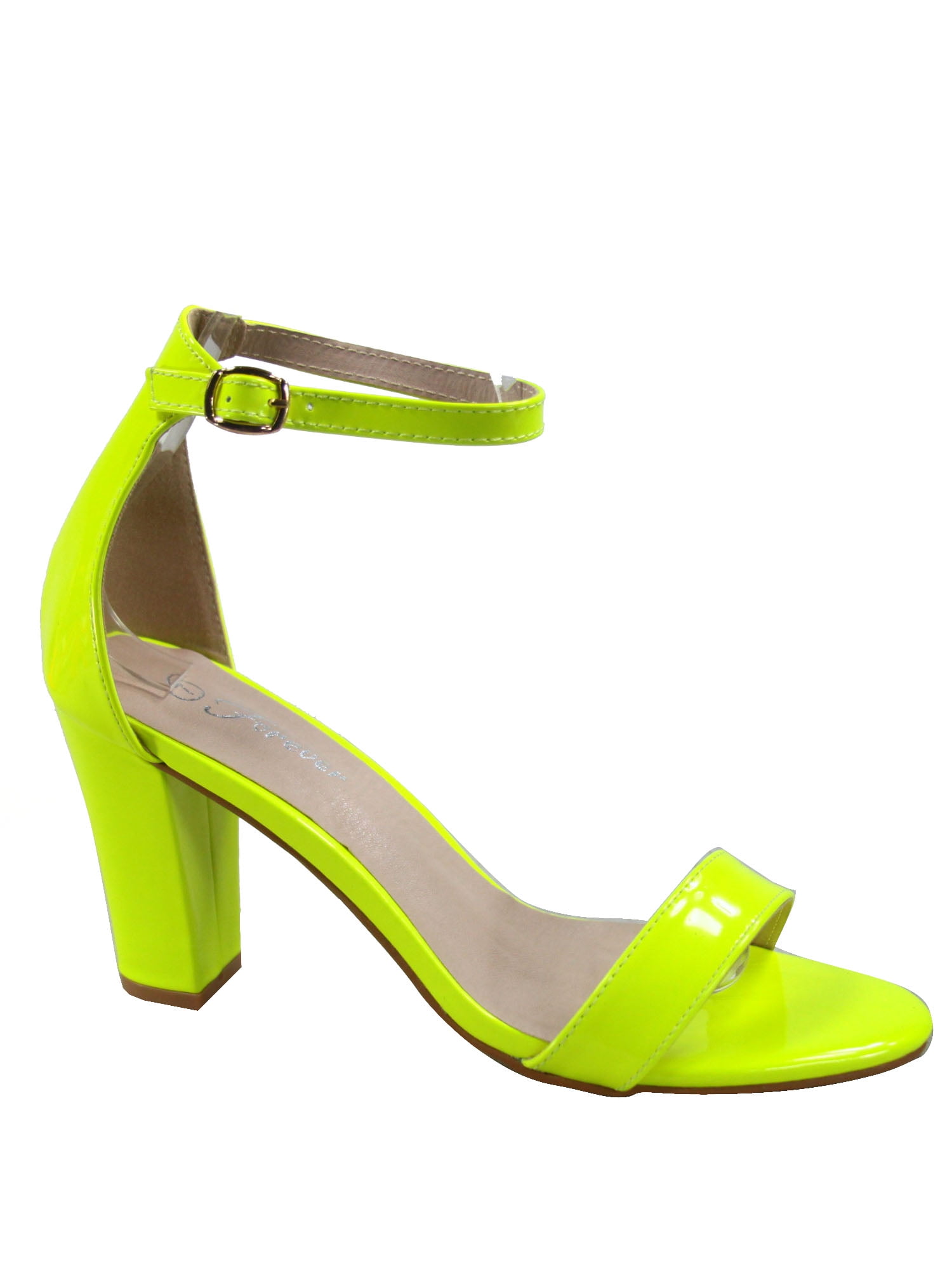 Rise7 Women's Open Toe Ankle Strap Buckle Chunky High Heels Sandals