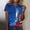 Multicolor, variant on Cavosen 4th of July Clothes Women Patriotic Short Sleeve Crew Neck Tops American Flag Print T Shirts Lady XL Independence Day Casual Tops Funny 4th of July Tunic Tees 2025 Patriotic Clothes