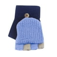 thumbnail image 1 of MIASHUI Gants Convertibles pour Enfants Sans Doigts Chauds d'Hiver, Marine, Taille Unique, 1 of 2