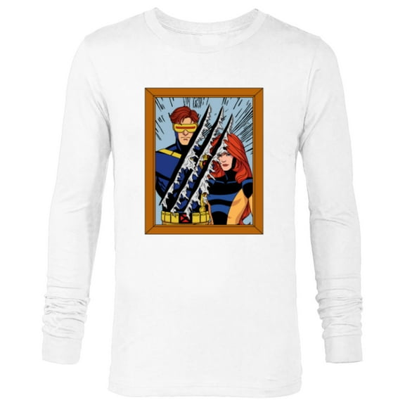 Marvel Studios X-Men ’97 Cyclops Jean Photo Wolverine Claws- Long Sleeve T-Shirt for Men - Customized-White