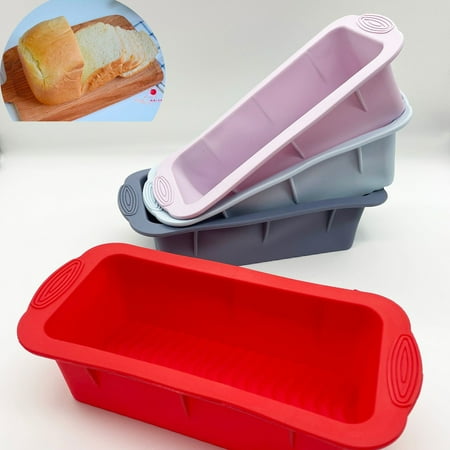 

Hesroicy Food-Grade Silicone Toast Mold - Tasteless Reusable and Safe for Baking - Rectangle Shape for Easy Release and Perfectly Shaped Bread - Essential Kitchen Supplies