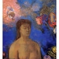 thumbnail image 3 of Redon, Odilon 12x13 Black Modern Framed Museum Art Print Titled - Closed Eyes Blue Background, 3 of 5