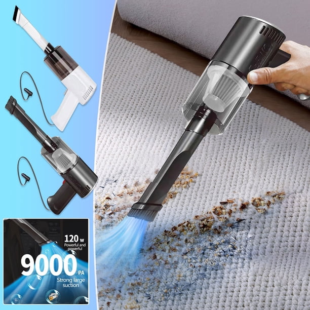 Ganfancp Aspirador para Coche 3 En 1 Aspirador de Teclado Inalámbrico Aspirador de Mano para Coche con Motor Sin Escobillas Aspirador Portátil Artículos En Liquidación Cabezal Del Cepillo*1; Filtro*1