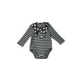 thumbnail image 1 of Sedceaty Baby Romper, Halloween Stripe Cartoon Patterns Lapel Long Sleeve Bodysuit for Girls Boys, 0-3 Years, 1 of 9