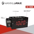 thumbnail image 5 of HANNLOMAX HX-109CR PLL Radio FM, reloj con alarma dual, proyección de hora, pantalla LED de 1,2 pulgadas, puerto USB para carga de 1 A, entrada auxiliar, funcionamiento con alimentación de CA únicamen, 5 of 5