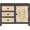 Gray and White, variant on Solid Mango Wood Sideboard with Drawers, 29.5x13.8x21.7 Inch Storage Cabinet, Gray and White Finish for Living Room