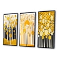 thumbnail image 3 of Designart "Minimal Art Abstract Yellow Forest II" Landscape Trees Framed Wall Art Set Of 3 - Yellow Trees Frame Gallery Wall Set For Home Decor, 3 of 6