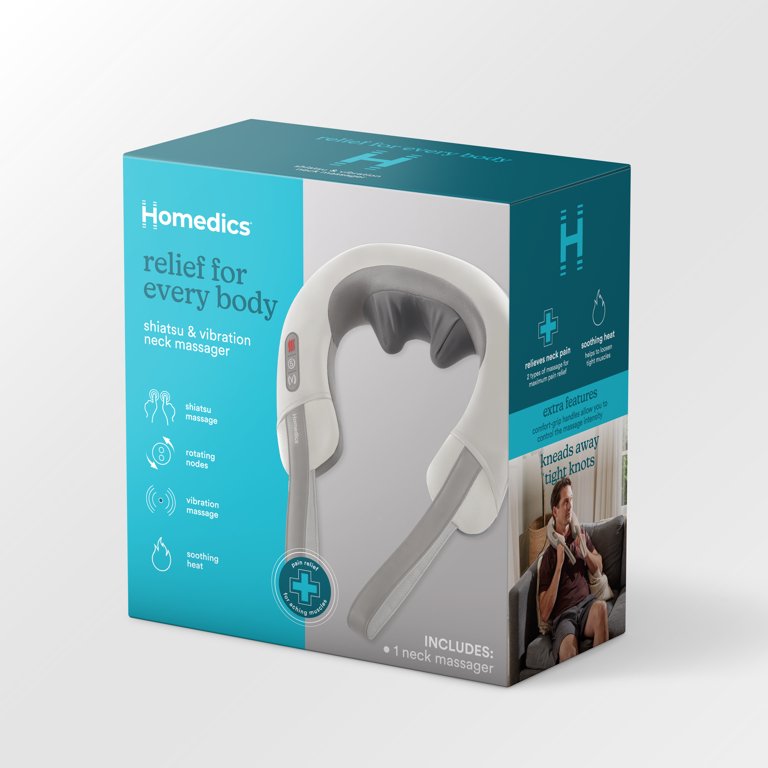 Homedics Neck Massager with Heat - Pro Therapy Elite Portable, Adjustable  Shiatsu and Vibration Massage, Tan - Walmart.com