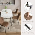 thumbnail image 1 of EDTara Leather Kitchen Chairs, Set Of 2 With Metal Legs, High-Density Sponge Padding, and Hand-Stitched Detailing for Living Room, 1 of 6