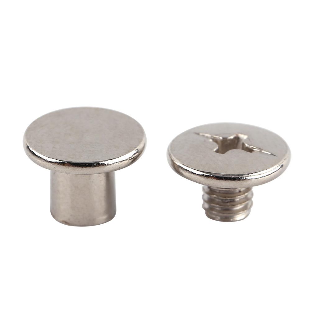 Cergrey Leather Rivets, 100 Pcs Rivets, 100 Pcs Nickel Binding Chicago