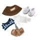 thumbnail image 3 of Conjunto de ropa para muñecos de peluche perfecl con sombrero y zapatos para muñecas de 38cm, 3 of 8