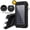 Black, variant on 10000mAh Solar Power Bank, 5V 2A Fast Charge with Dual Flashlights & LED Light, Dual USB Ports Portable Backup Battery for iPhone Android Outdoor Travel