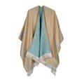 thumbnail image 1 of CAPA PONCHO CON FLECOS - MARQUESINA CAMELLO/AQUA, 1 of 3