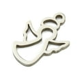 thumbnail image 2 of 100pcs Non-Tarnish 201 Stainless Steel Pendants Angel Charm Laser Cut Stainless Steel color 15.5x11x1mm Hole: 1.5mm, 2 of 3