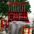 thumbnail image 4 of Christmas Throw Pillow Covers 12x20 Inch Set of 2 Merry Christmas Farmhouse Decorations Believe Holiday Decor Throw Cushion Case for Home Couch, 4 of 6