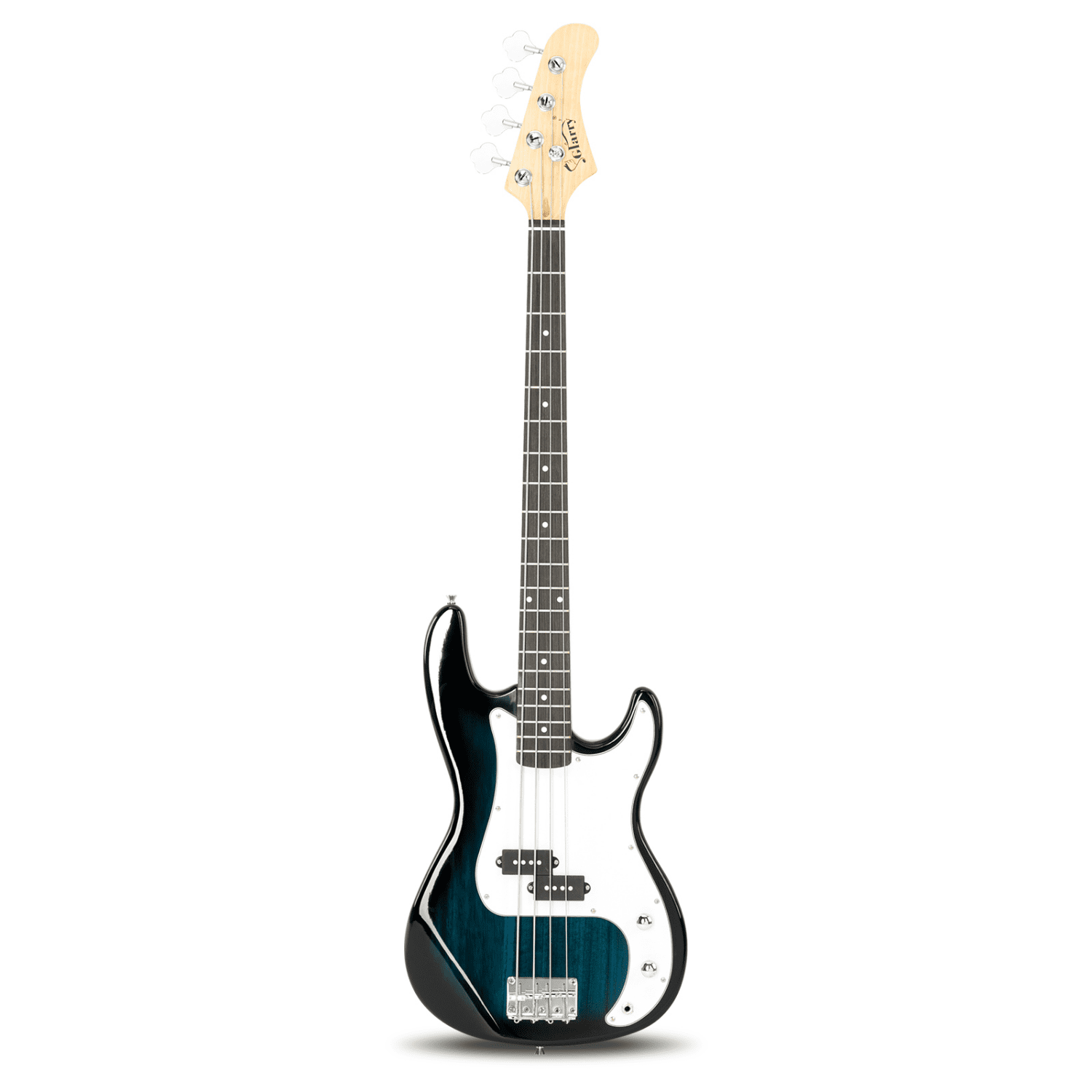 Hassch Electric Bass Guitar, 4 String Beginner Starter Kit with Bag and Other Accessories, Blue