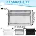 thumbnail image 3 of Double Zipper Mesh Pouches With See Through Design, Large Capacity Nylon Zipper Bags For Puzzle Storage And Office Supplies, Multipurpose Clear Pouches For Travel And Cosmetics, 3 of 5