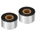 thumbnail image 1 of Unique Bargains 1.18'x984' (30mmx300m) Wax Thermal Transfer Ribbon, 2 Roll 1' Core Ink Out Barcode Printer Ribbon, Black, 1 of 6