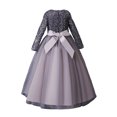 thumbnail image 2 of Kiapeise Girls Princess Dress Long-sleeved Sequins Mesh Banquet Dress, 2 of 8
