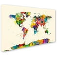 thumbnail image 2 of Trademark Fine Art "Map of the World Watercolor II" Canvas Art by Michael Tompsett, 2 of 3