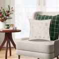 thumbnail image 5 of KCEHTA Christmas Snowflake Pillow Covers, 18x18 inch Christmas Throw Pillow Covers, Sequin Embroidered Pillow Covers, Decorative Square Pillowcases for Couch Sofa Bed Home Winter Decor, 5 of 7