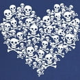 thumbnail image 2 of CafePress - Skull Heart Maternity Dark T Shirt - Maternity Dark T-Shirt, 2 of 3