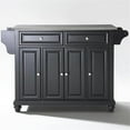 thumbnail image 2 of Pemberly Row Contemporary Solid Wood Kitchen Island in Black, 2 of 8