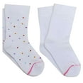 thumbnail image 4 of Women's Dr. Motion 2-Pack Multi Dot Comfort Top Crew Socks Color: White Dots Size: N/A, 4 of 5