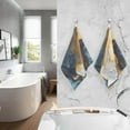 thumbnail image 3 of SKYSONIC Towels Set of 2 Abstract Ink Golden Print for Bathroom Kitchen Travel 16×28 inch, Cotton Bath Towels Lightweight Quickdry for Bathroom Ktichen Travel SPA Gym, 3 of 7