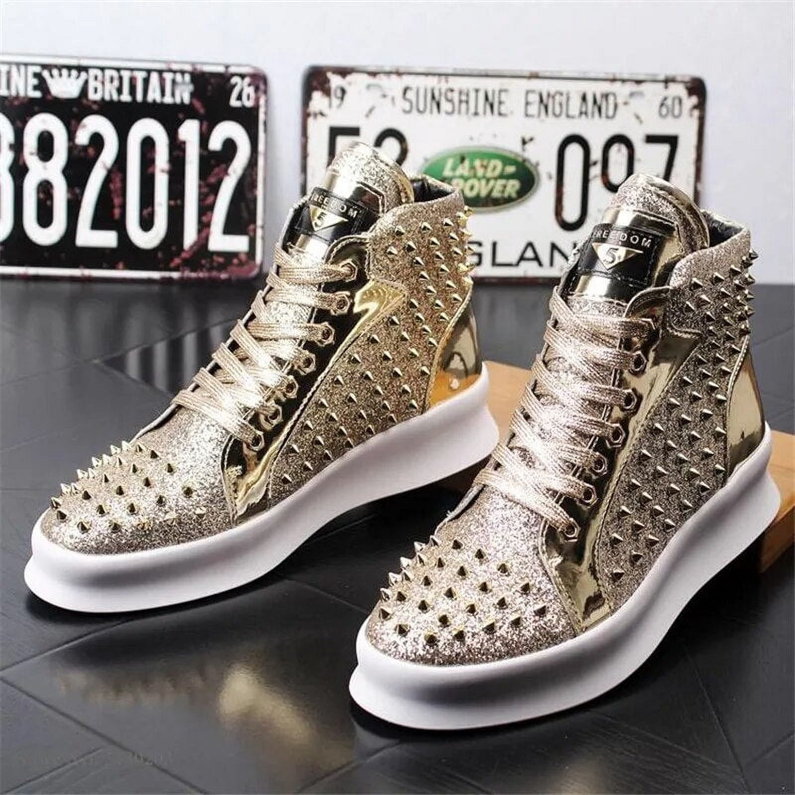 white gold shoes mens