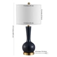 thumbnail image 2 of Safavieh Gaetna 27 in. Mid-Century Glass Table Lamp, Navy, 2 of 2