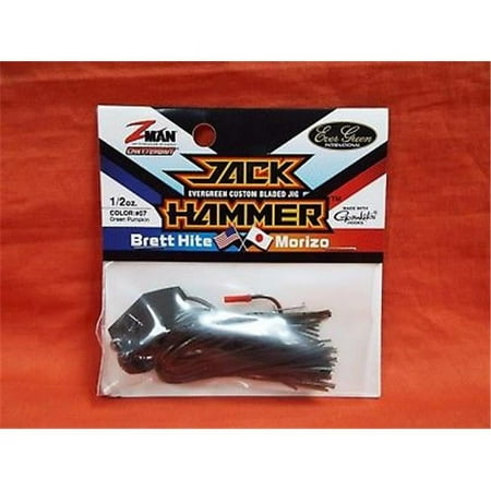 UPC: 0897744000553 | Z-Man Fishing Products CBJH12-07 0.5 oz Jack Hammer Chattterbait Green Pumpkin