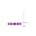 thumbnail image 4 of 1.57 Carat (Ctw) African Amethyst Five-Stone Ring with Rose Plated Sterling Silver for Women, 4 of 6