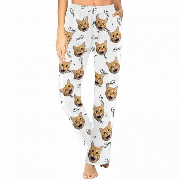 Pantalones largos de pijamas para el hogar con estampado de animales a la moda para mujer Fridja alkflakhf32630