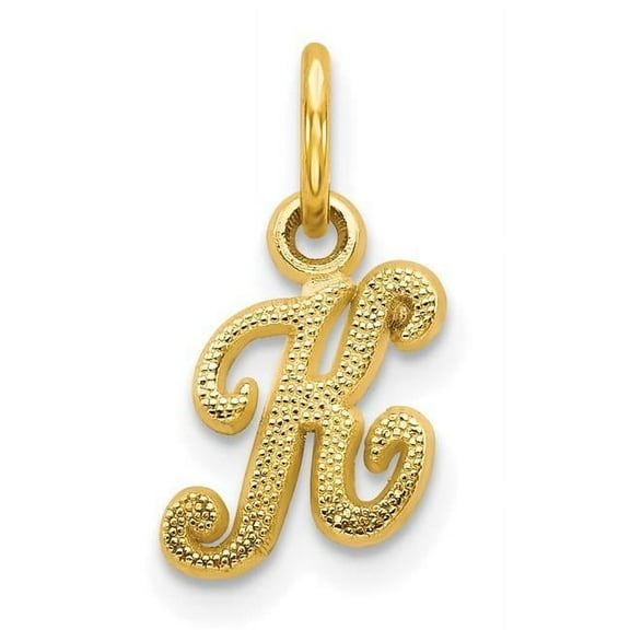 10k Small Script Initial K Charm 10C763K