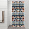 thumbnail image 2 of Blue and Orange Geometric Boho Pattern Shower Curtain 36"x72" ,Bathroom Decorative Shower Curtains Set with 12 Hooks,Modern Waterproof Washable Shower Curtain, 2 of 6