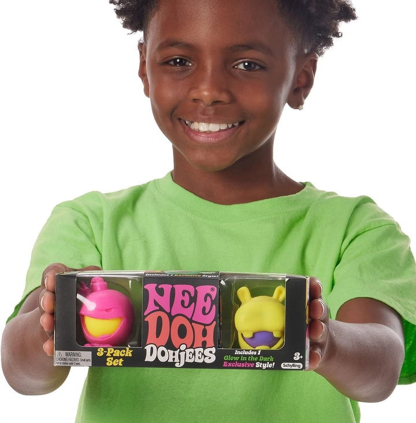Schylling NeeDoh Series 2 Dohjees Mystery 3 Kids Multicolor, 5.3 oz