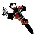 thumbnail image 2 of LOLIPPYY Metal Grave Cross Stake Memorial Marker, Cemetery Cross Garden Stake for Outdoor Decoration, 2 of 7