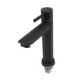 thumbnail image 3 of Bathroom Sink Faucet Stainless Steel Modern Single Handle Single Hole Cold Water Faucet Vanity Sink Tap for Home Hotel Black Straight, 3 of 5