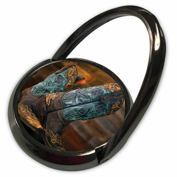 3dRose, Photograph of a pair of cowgirl boots against a rustic wood wall., Phone Ring