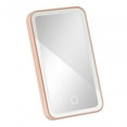 thumbnail image 4 of Rechargeable Makeup Vanity Mirror Brightness Adjustable Desk Cosmetic Mirror Pink, 4 of 8