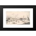 thumbnail image 2 of Giacomo Guardi 14x10 Black Modern Framed Museum Art Print Titled - View of Murano (ca. 1804-28), 2 of 5