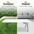 thumbnail image 6 of EconoHome 6ft Folding Table with Handle | Heavy-Duty Foldable Table | Portable Table for Indoor & Outdoor Use, 6 of 6