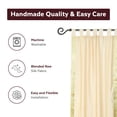 thumbnail image 4 of Cream  Tab Top  Sheer Sari Curtain / Drape / Panel   - 80W x 96L - Pair, 4 of 4