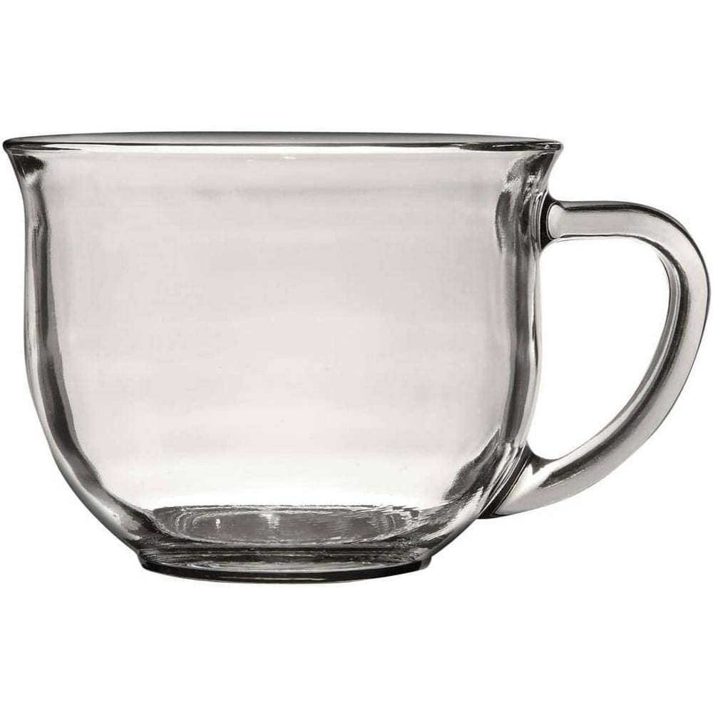 Coffee Mug Clear Glass Mugs 18 Oz 4 Pcs Great For Ts For Women