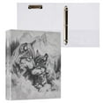 thumbnail image 3 of Iauyy PVC Round Ring Binders, 200 Page Capacity, 2 Pack，Two Wolves, 3 of 8