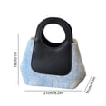 thumbnail image 3 of Leather Bucket Handbag, Fashion Casual Shoulder Tote with Large Capacity and Durable Waterproof Material, Lightweight Portable Purse for Work, Coffee Shop, Shopping and Daily Use, 3 of 6