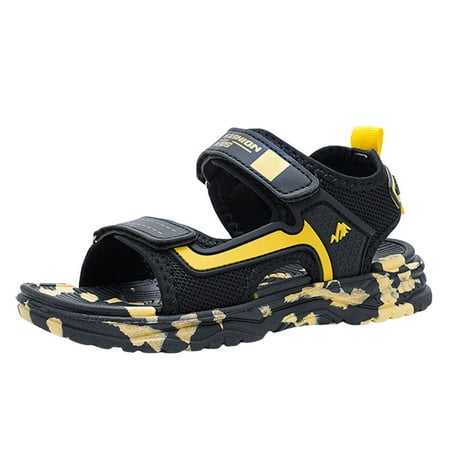 

CAICJ98 Boys Girls Sandals Open-Toe Summer Outdoor Shoes Unisex Kids Sport Athletic Lightweight Sandals Black 3(Little Kid/Big Kid)