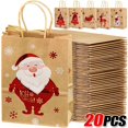 thumbnail image 2 of Bolsas de regalo de papel Kraft de Navidad, caja de dulces de Papá Noel, caja de dulces, bolsa de embalaje, suministros de decoración del hogar para fiesta de Navidad, venta al por mayor, 2024, 2 of 4